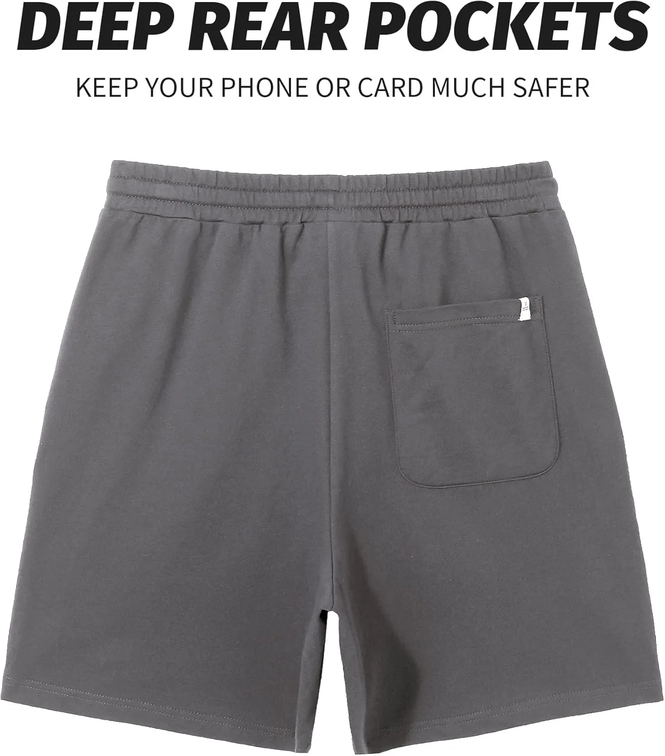 Pioneer Camp Sweat Shorts for Men 5 Inch Inseam Shorts Athletic Gym Workout Casual Cotton Shorts for Running Pajama Lounge