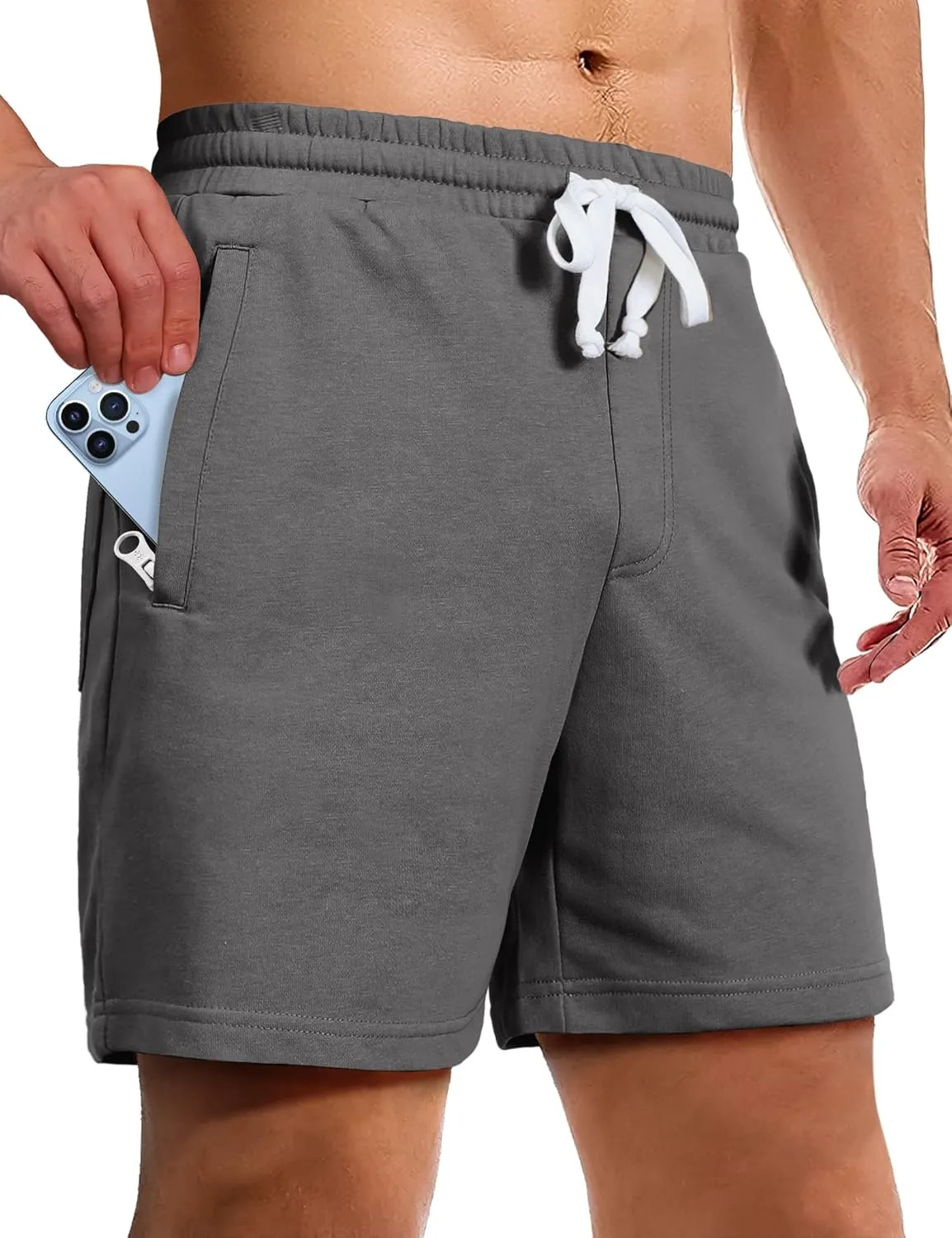 Pioneer Camp Sweat Shorts for Men 5 Inch Inseam Shorts Athletic Gym Workout Casual Cotton Shorts for Running Pajama Lounge