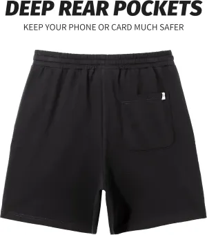Pioneer Camp Sweat Shorts for Men 5 Inch Inseam Shorts Athletic Gym Workout Casual Cotton Shorts for Running Pajama Lounge
