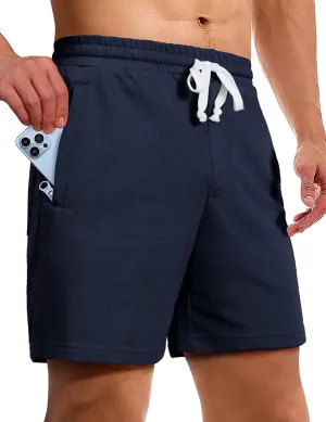 Pioneer Camp Sweat Shorts for Men 5 Inch Inseam Shorts Athletic Gym Workout Casual Cotton Shorts for Running Pajama Lounge