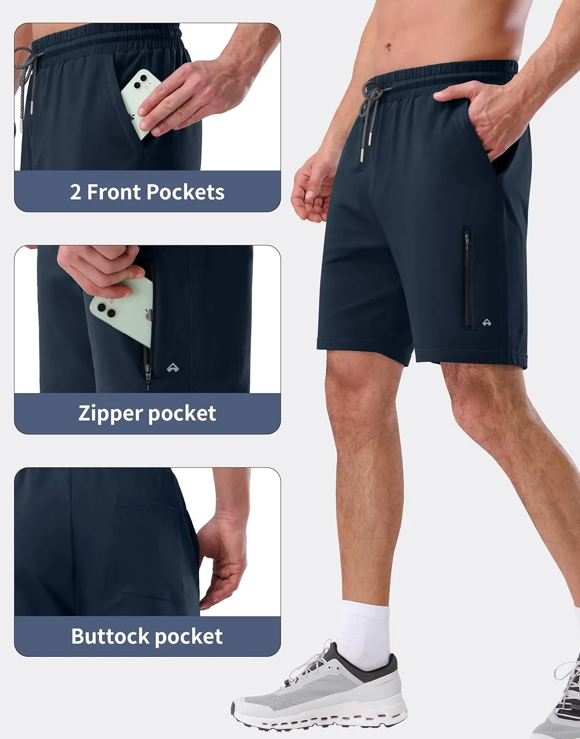Pioneer Camp Sweat Shorts for Men 7" Inseam Cotton Athletic Casual Shorts with 4 Pockets for Gym Workout Lounge Summer Shorts