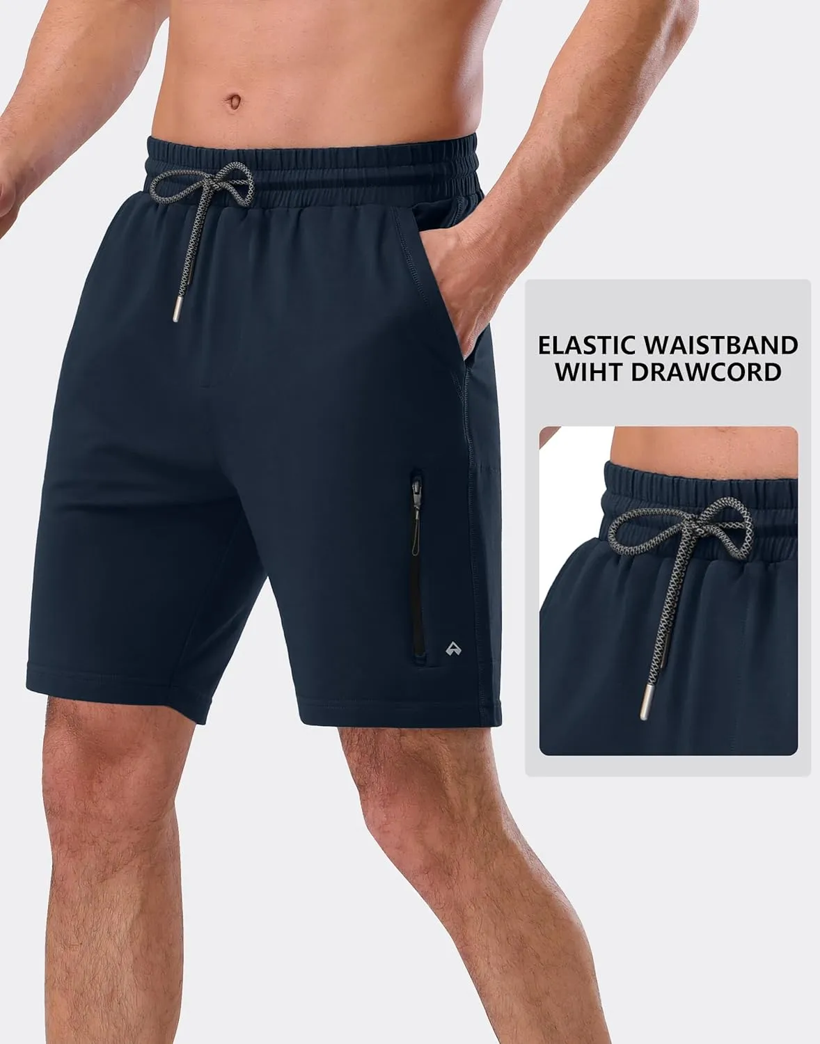 Pioneer Camp Sweat Shorts for Men 7" Inseam Cotton Athletic Casual Shorts with 4 Pockets for Gym Workout Lounge Summer Shorts