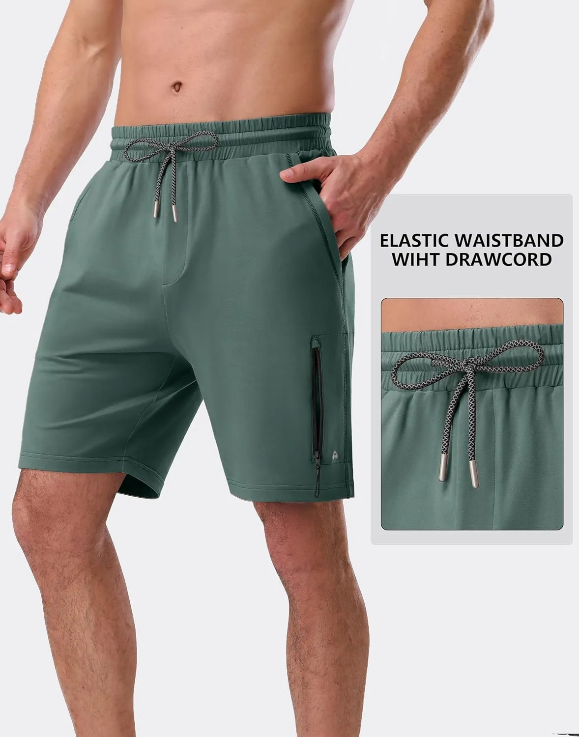 Pioneer Camp Sweat Shorts for Men 7" Inseam Cotton Athletic Casual Shorts with 4 Pockets for Gym Workout Lounge Summer Shorts