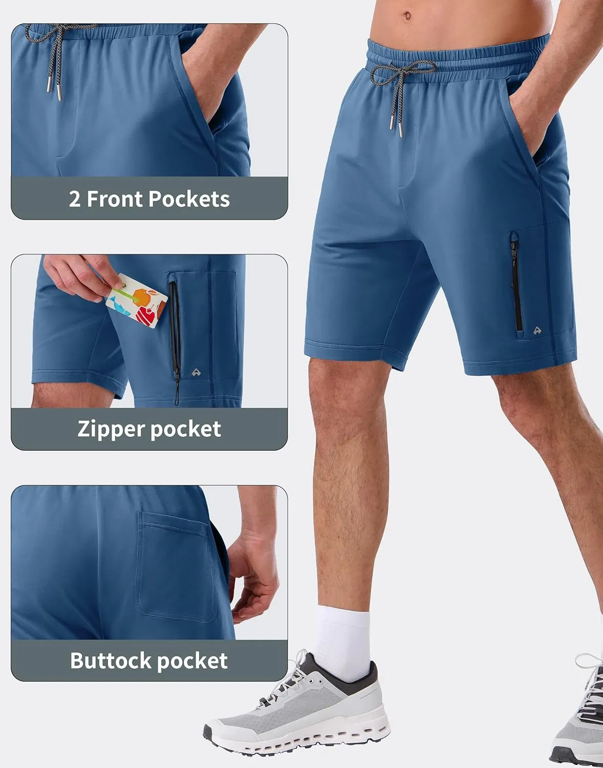 Pioneer Camp Sweat Shorts for Men 7" Inseam Cotton Athletic Casual Shorts with 4 Pockets for Gym Workout Lounge Summer Shorts