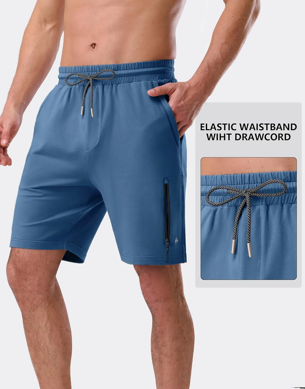 Pioneer Camp Sweat Shorts for Men 7" Inseam Cotton Athletic Casual Shorts with 4 Pockets for Gym Workout Lounge Summer Shorts