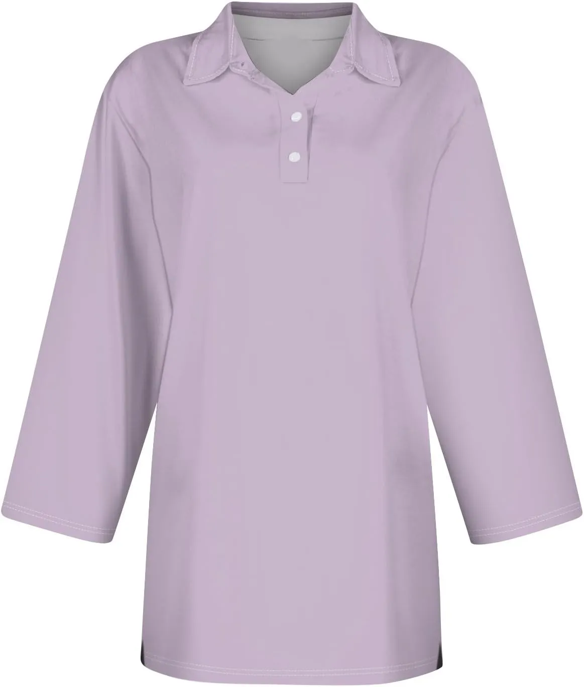 Polo Shirts for Women Summer Tops Button Down 3/4 Sleeve Golf Tees Shirts Lapel Collared Shirts Office Wear for Work