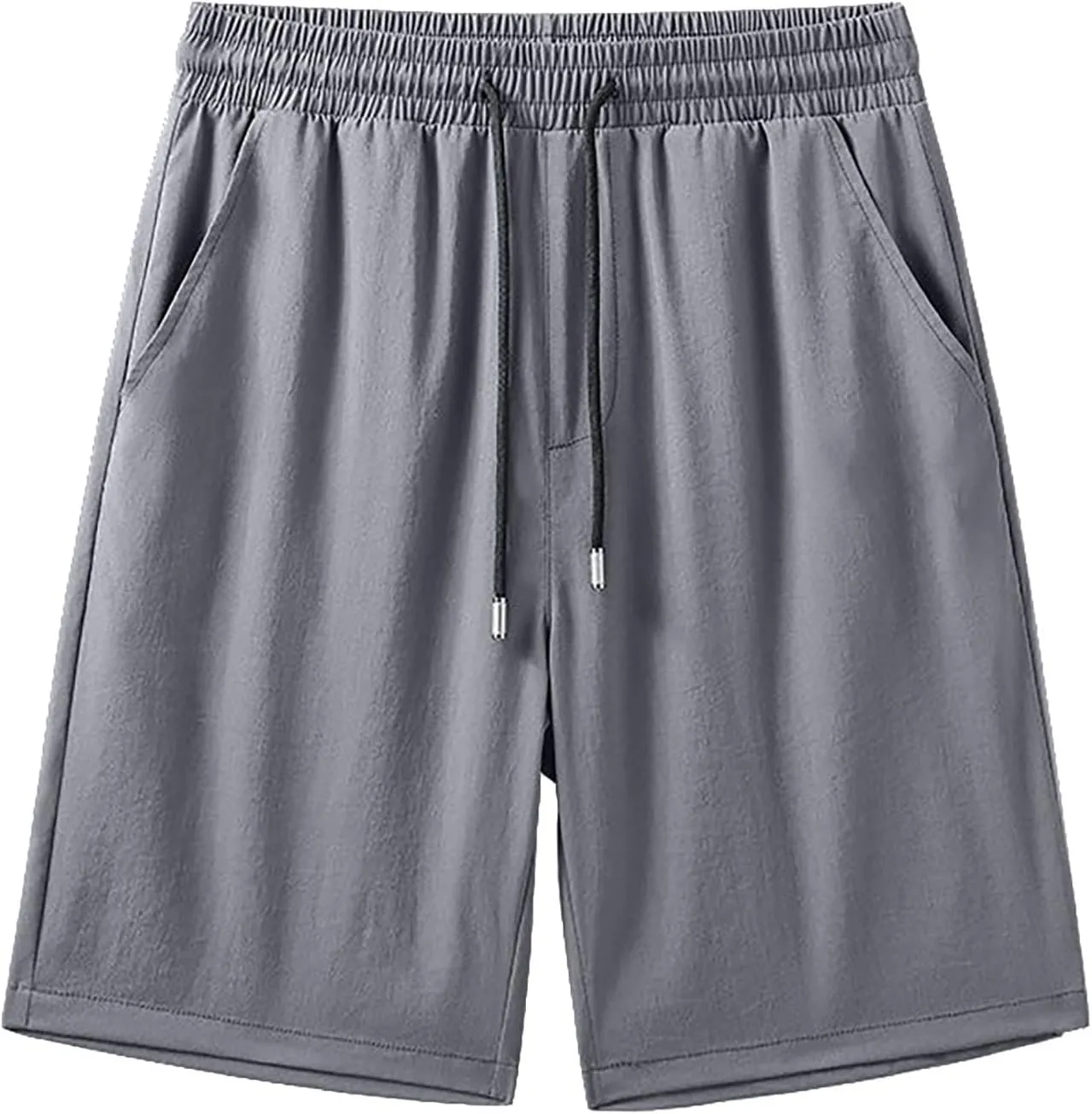 Quick Dry Ice Silk Shorts for Men Elastic Waist Athletic Breathable Shorts