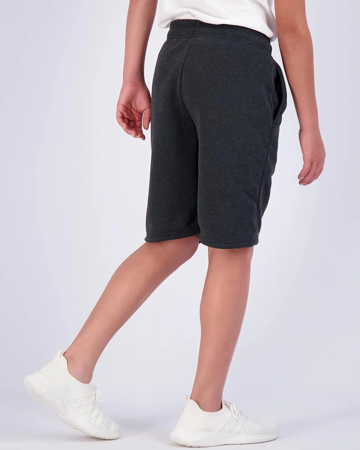Real Essentials 3 Pack: Boys Tech Fleece Athletic Shorts with Drawstring & Pockets