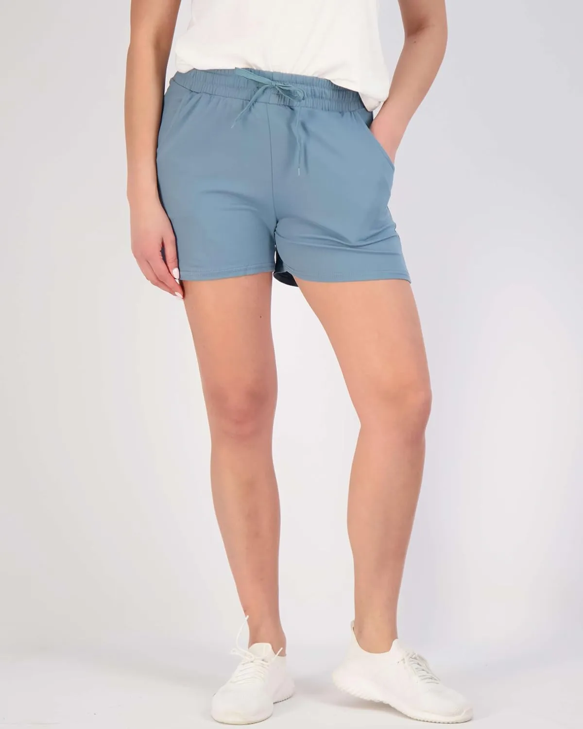 Real Essentials 3 Pack: Womens Ultra-Soft Athletic Lounge Casual Sweat Shorts with Pockets (Available in Plus Size)