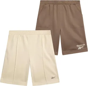 Reebok Boys Athletic Shorts - 2 Pack Active Performance French Terry Sweat Shorts for Basketball, Gym, Running (Sizes: 8-20)