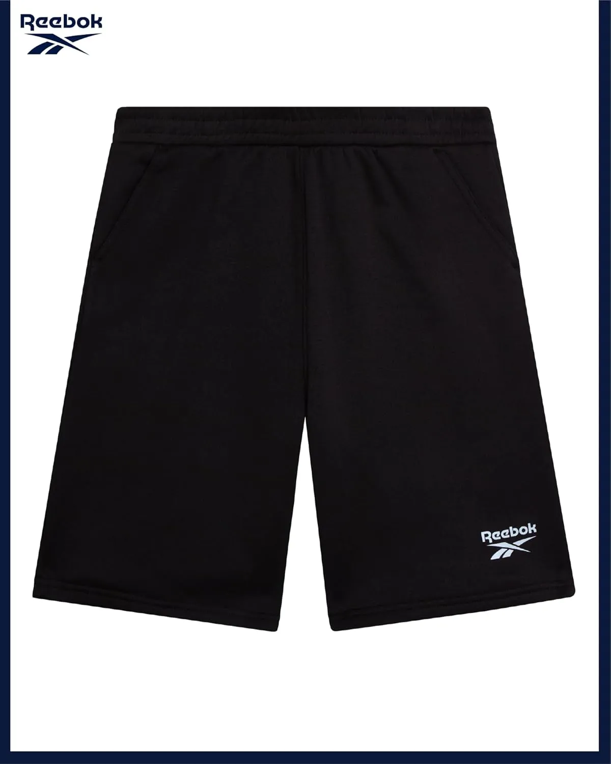 Reebok Boys Athletic Shorts - 2 Pack Active Performance French Terry Sweat Shorts for Basketball, Gym, Running (Sizes: 8-20)