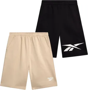 Reebok Boys Athletic Shorts - 2 Pack Active Performance French Terry Sweat Shorts for Basketball, Gym, Running (Sizes: 8-20)