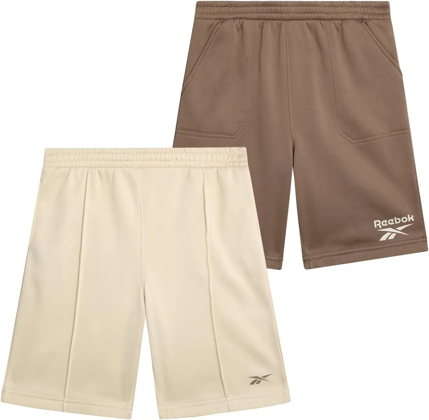 Reebok Boys Athletic Shorts - 2 Pack Active Performance French Terry Sweat Shorts for Basketball, Gym, Running (Sizes: 8-20)