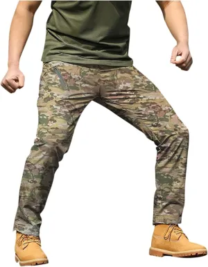 RTRDE Men's Outdoor Military Tactical Pants Lightweight Rip-Stop Casual Cargo Hiking Work Pants, M-3XL