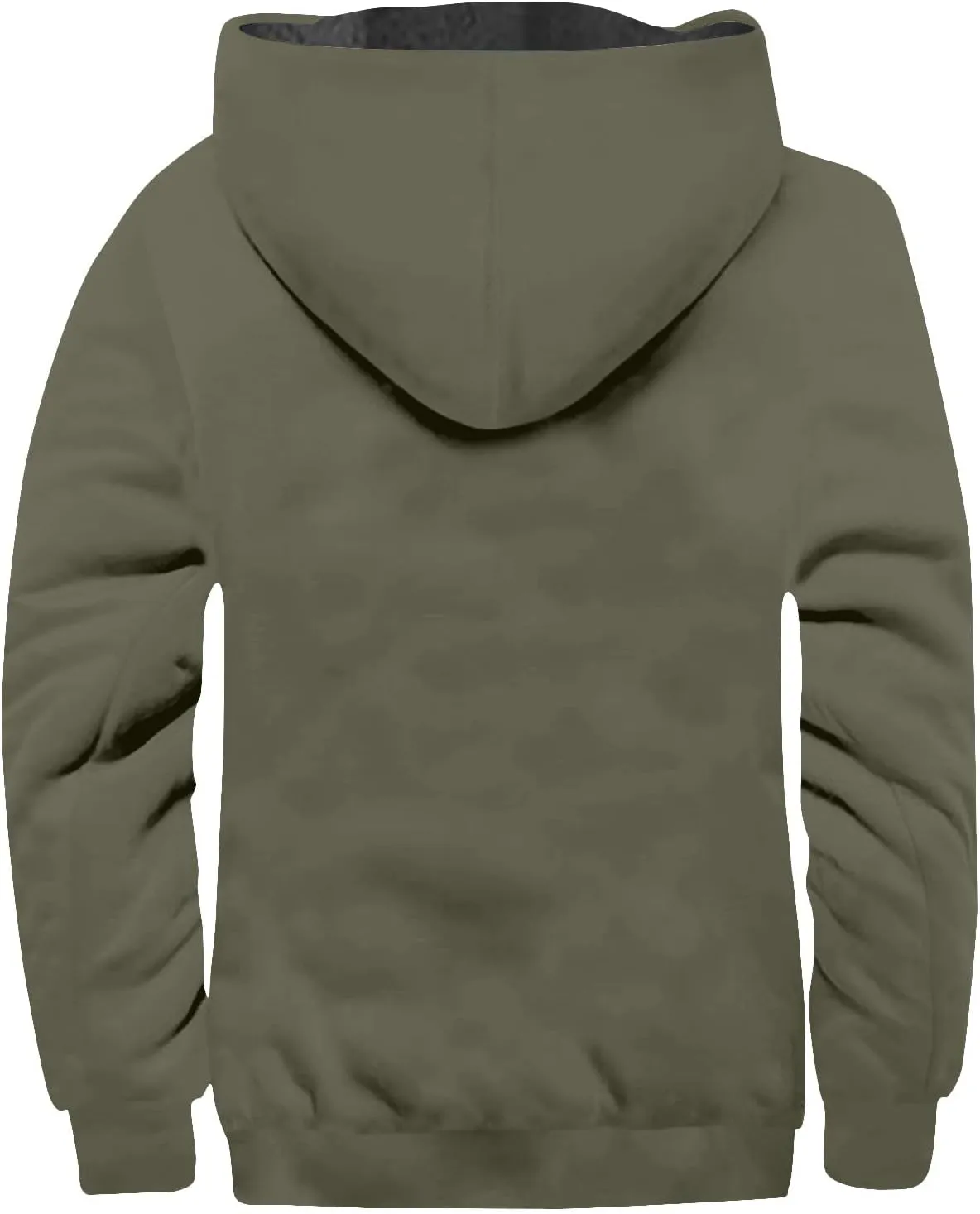 RTRDE Mens Winter Jacket Zip Up Sweatshirts Fleece Jackets Thick Sherpa Lined Hoodie Coats Outwear Jacket, S-8XL