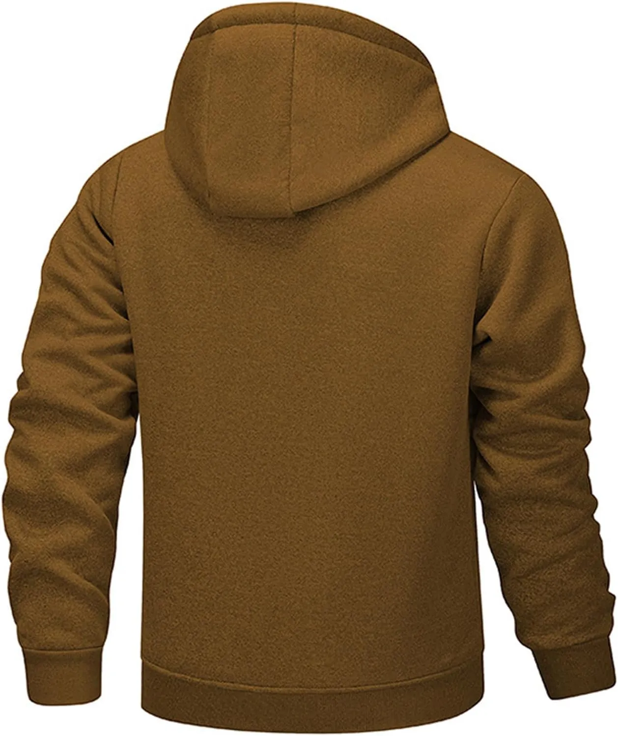 RTRDE Mens Work Jacket Zip Up Sweatshirts Heavyweight Winter Fleece Sherpa Lined Warm Hoodie Jackets Coats Jacket, S-3XL