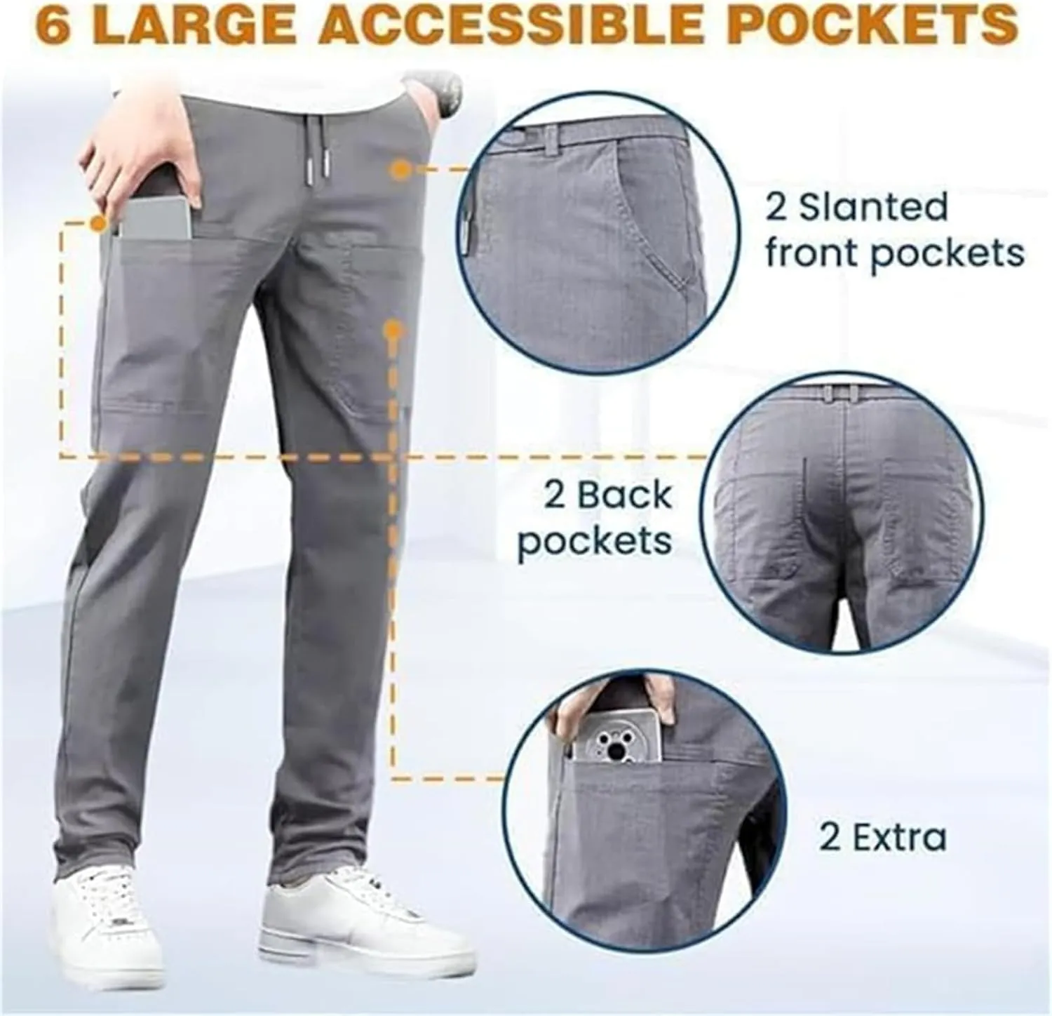 Sirmale Multipants-High Stretch Multi-Pocket Durable Cargo Pants, Mens Breathable Casual Cargo Pants