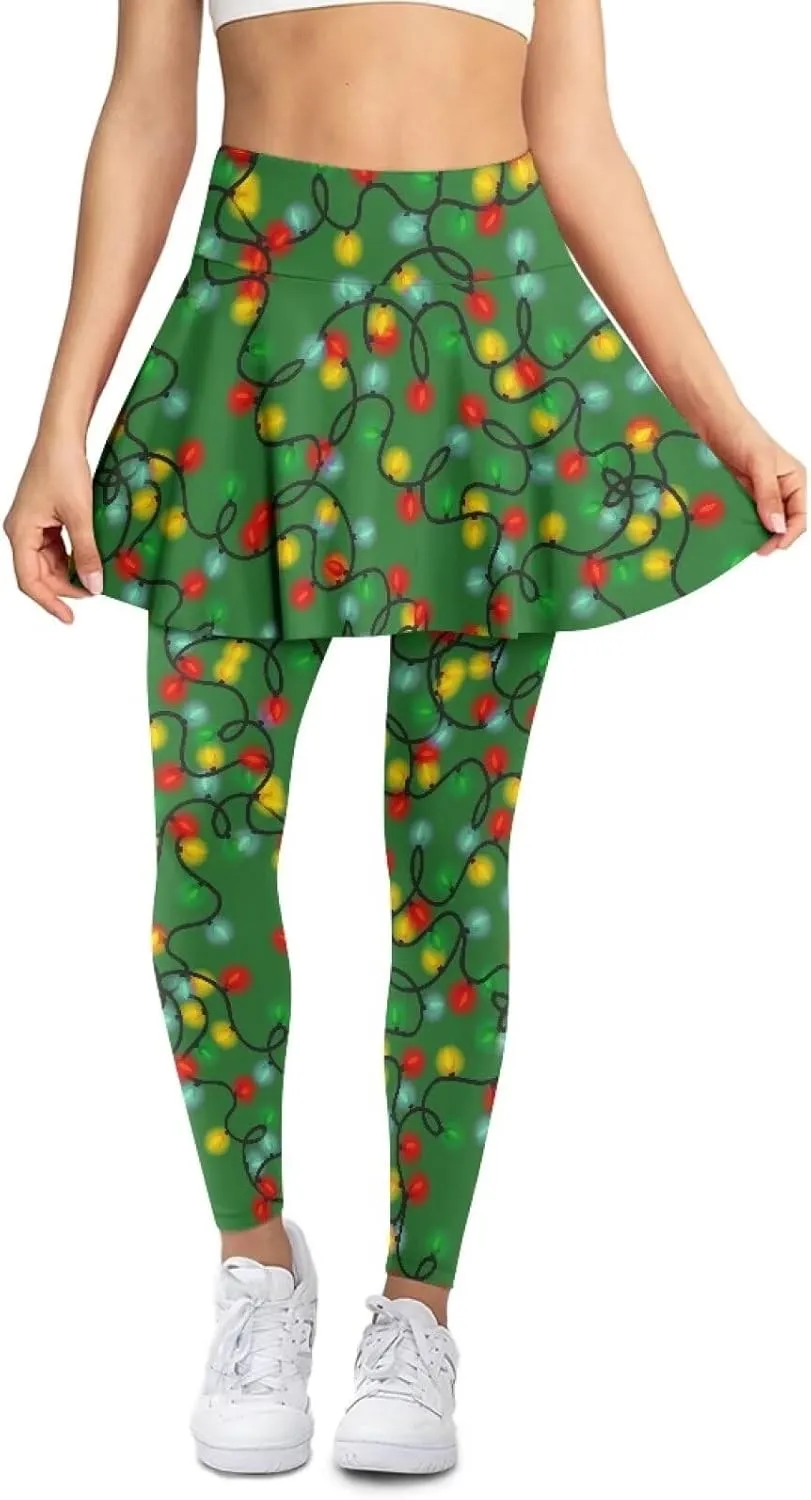 Skirted Leggings for Women Tennis Skirt with Leggings High Waisted Golf Skorts