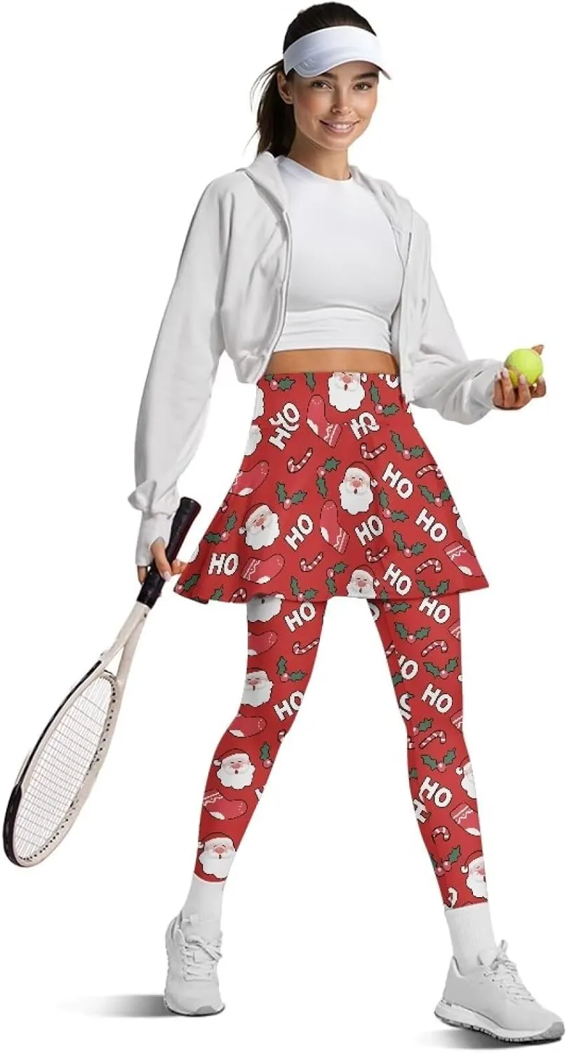 Skirted Leggings for Women Tennis Skirt with Leggings High Waisted Golf Skorts
