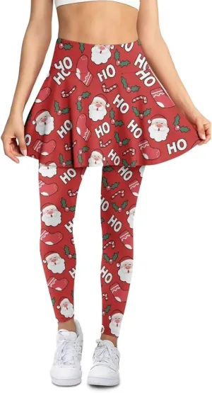 Skirted Leggings for Women Tennis Skirt with Leggings High Waisted Golf Skorts