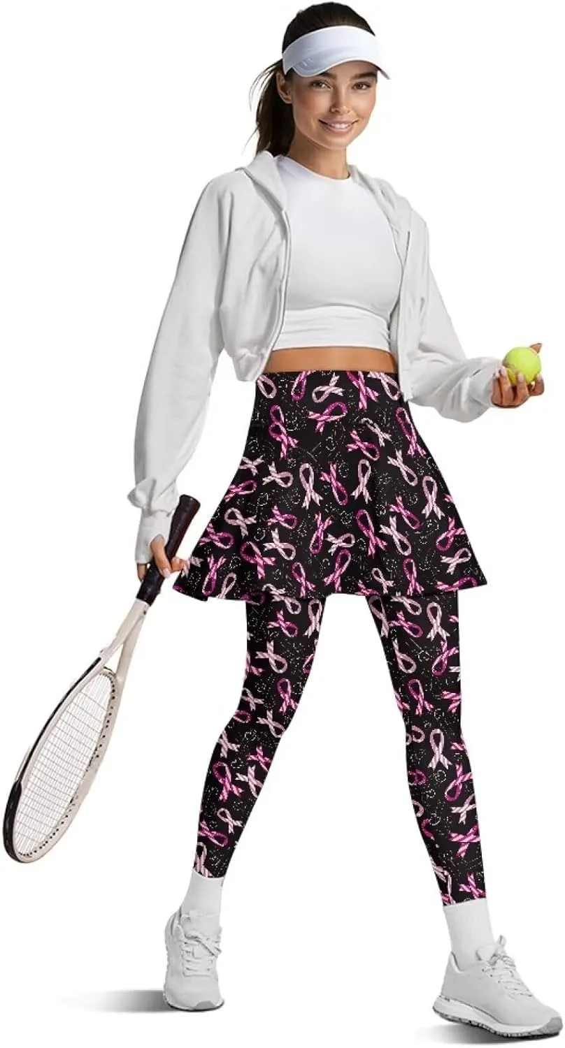 Skirted Leggings for Women Tennis Skirt with Leggings High Waisted Golf Skorts