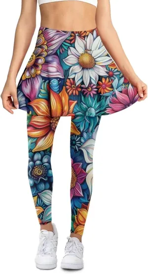 Skirted Leggings for Women Tennis Skirt with Leggings High Waisted Golf Skorts
