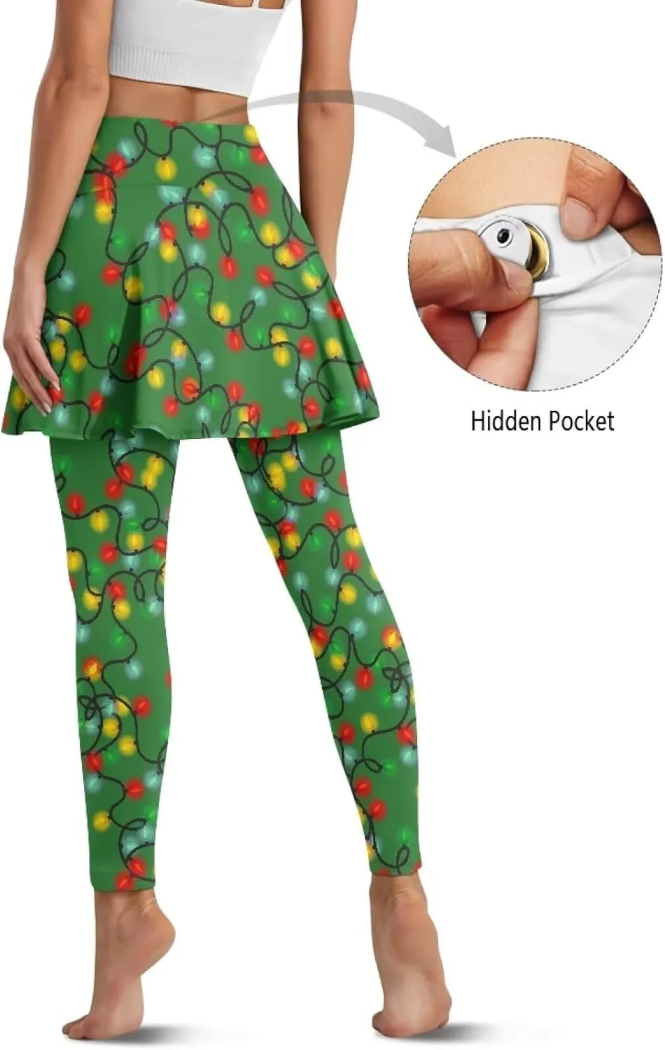 Skirted Leggings for Women Tennis Skirt with Leggings High Waisted Golf Skorts