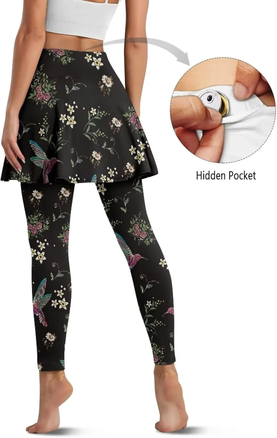 Skirted Leggings for Women Tennis Skirt with Leggings High Waisted Golf Skorts
