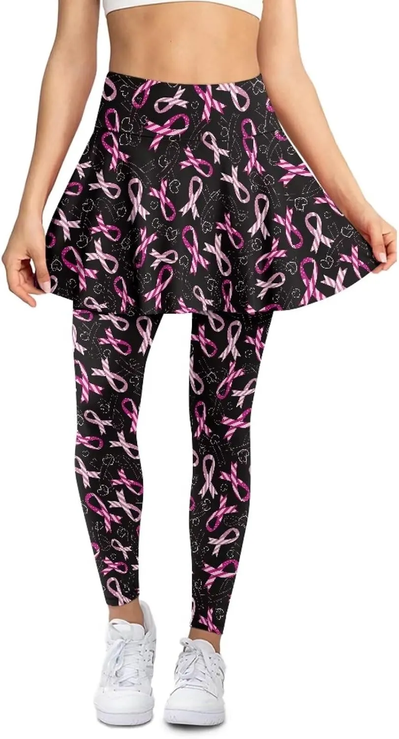 Skirted Leggings for Women Tennis Skirt with Leggings High Waisted Golf Skorts