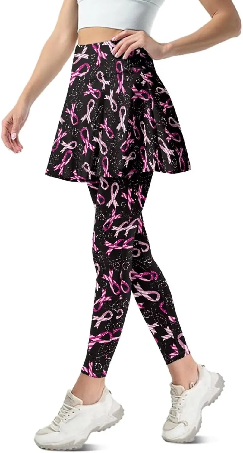 Skirted Leggings for Women Tennis Skirt with Leggings High Waisted Golf Skorts