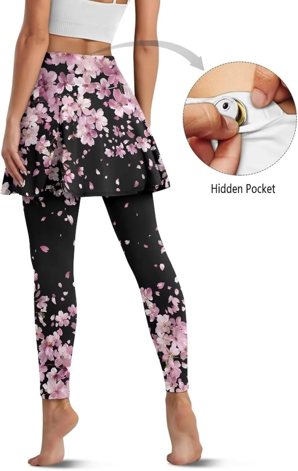 Skirted Leggings for Women Tennis Skirt with Leggings High Waisted Golf Skorts