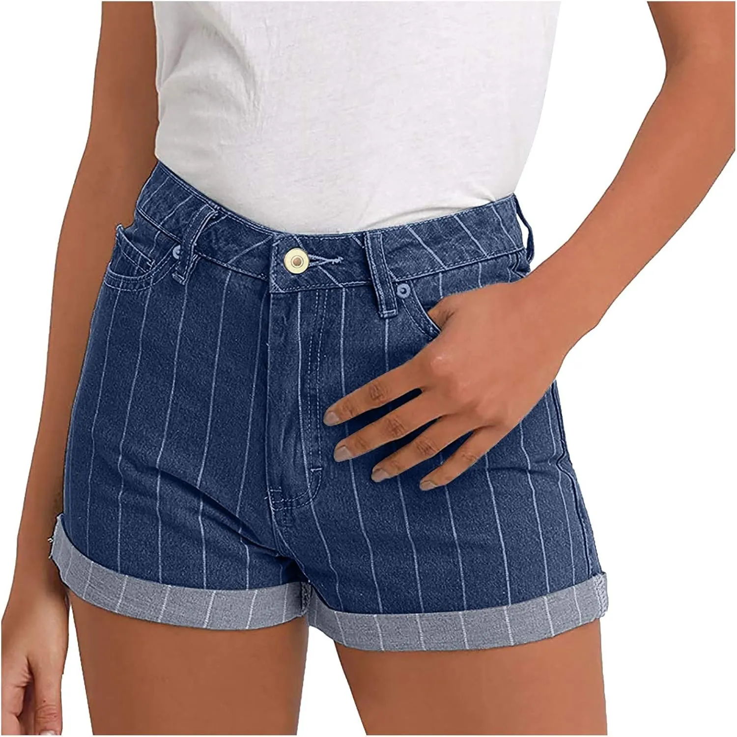Summer Jean Shorts for Women High Waisted Cowboy Wear Pants Denim Shorts with Pockets