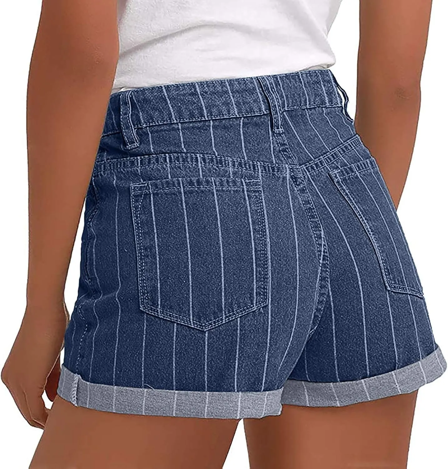 Summer Jean Shorts for Women High Waisted Cowboy Wear Pants Denim Shorts with Pockets