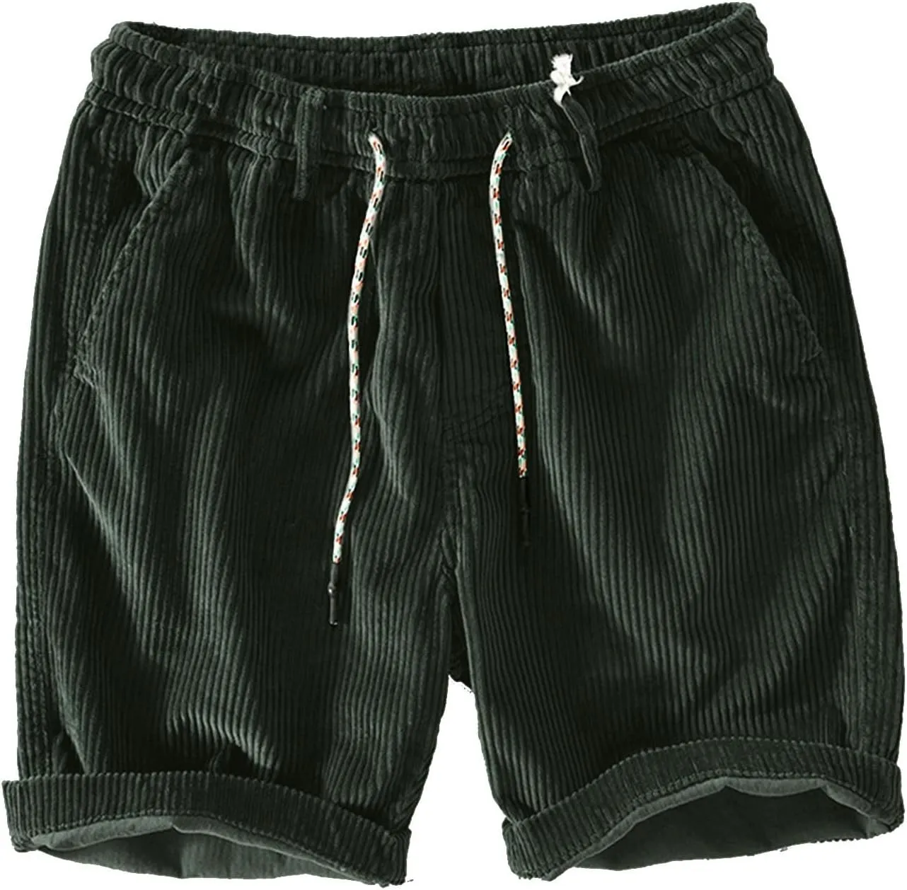 Summer Shorts for Men Elastic Waist Straight Leg Casual Beach Shorts Relaxed Fit Big and Tall Drawstring Outdoor Hiking Pants