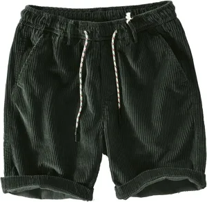 Summer Shorts for Men Elastic Waist Straight Leg Casual Beach Shorts Relaxed Fit Big and Tall Drawstring Outdoor Hiking Pants