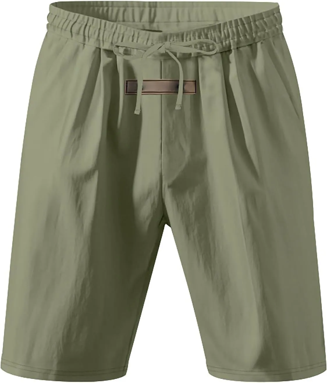 Summer Shorts for Mens Elastic Waist Drawstring Casual Pants Loose Fit Lightweight Vacation Beach Shorts with Pockets