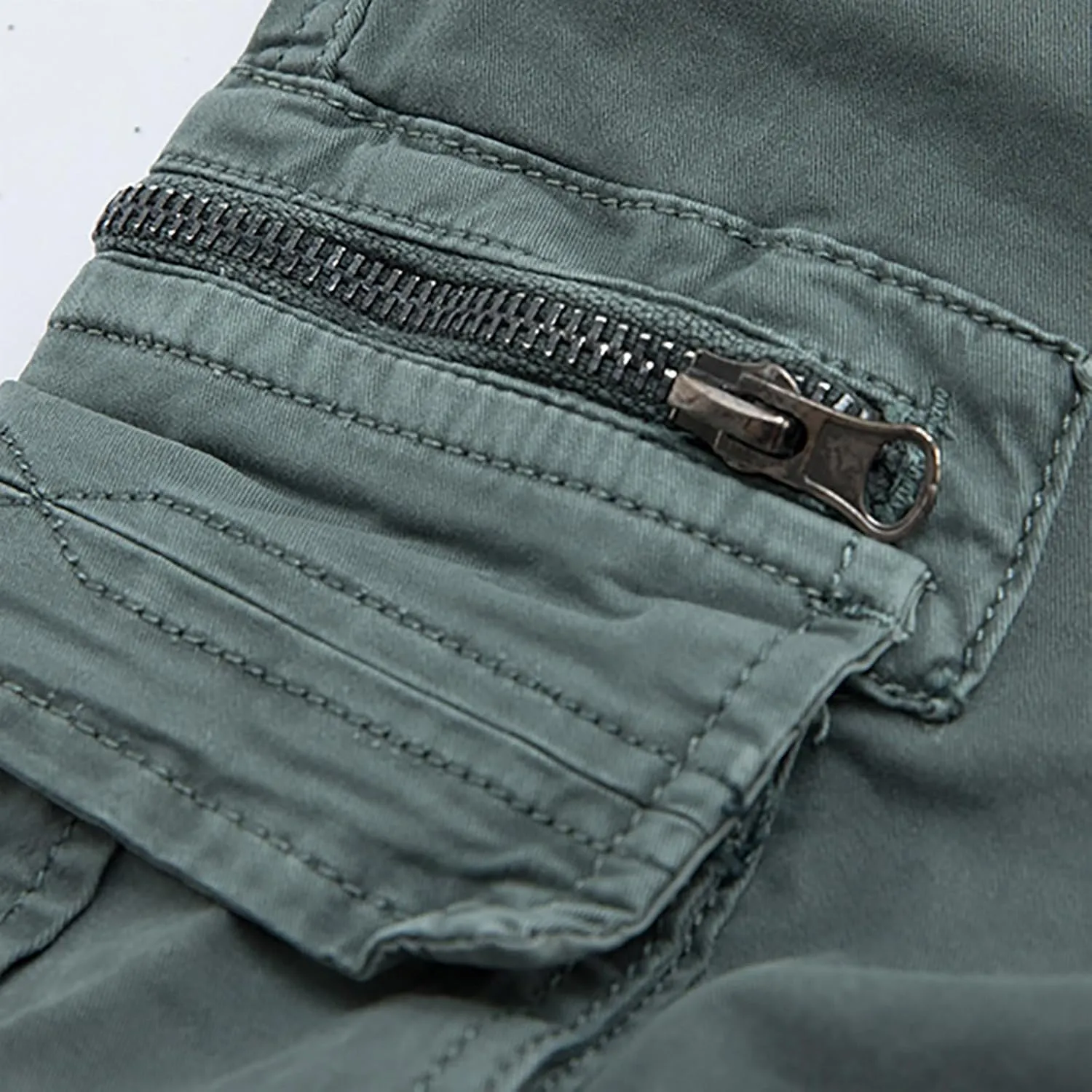 Summer Work Shorts Men's Twill Bermuda Cargo Shorts Casual Relaxed Camping Fishing Capris Pant with Multiple Pockets