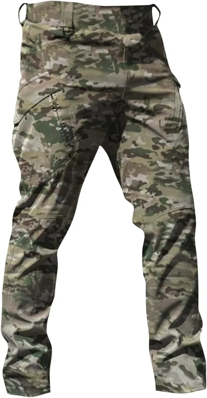 Tactical Pants for Men Ripstop Resistant Waterproof Classic Cargo Pants Outdoor Multi Pocket Fishing Work Hiking Pant