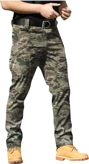 Tactical Pants for Men Ripstop Resistant Waterproof Classic Cargo Pants Outdoor Multi Pocket Fishing Work Hiking Pant