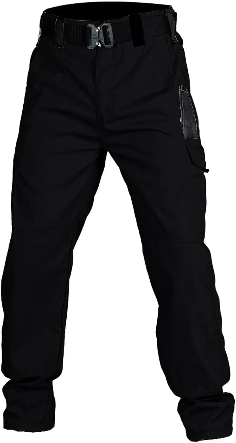 Tactical Pants for Men Slim Fit High Stretch Multi-Pocket Durable Cargo Pants Water Proof Elastic Waist Work Pants