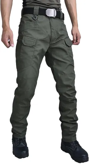 Tactical Pants for Men Stretch Big and Tall Work Pants Outdoor Hiking Pants Slim Fit Military Pants with Multi Pocket