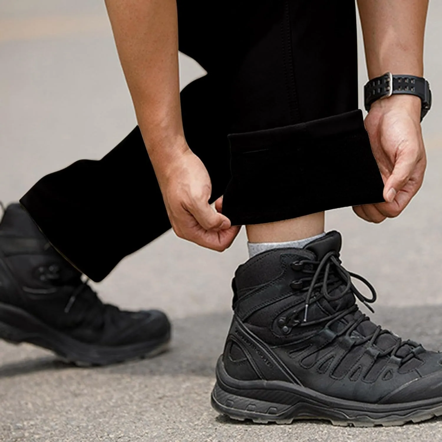 Tactical Pants for Men Waterproof Hiking Fleece Lined Pants with Multi Pockets Outdoor Flex Camo Cargo Pants