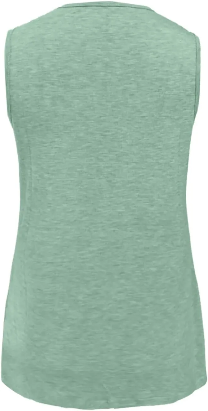 Tank Top for Women Summer V Neck T-Shirt Trendy Sleeveless Comfy Tee Shirts Loose Beach Vacation Clothes