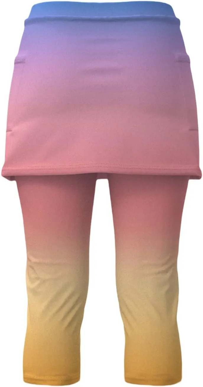 Tennis Skirts with Leggings for Women Capri Yoga Golf Pants Skorts Summer Stretchy Soft Legging with Athletic Skirt