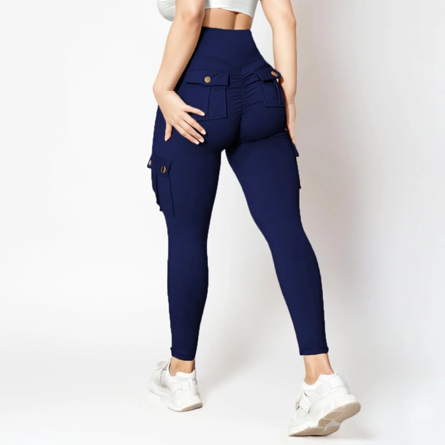 Tummy Leggings Sport Elastic Fitness Women Running Waist Yoga Pants Workout Pants Knee High Leggings for Women Yoga