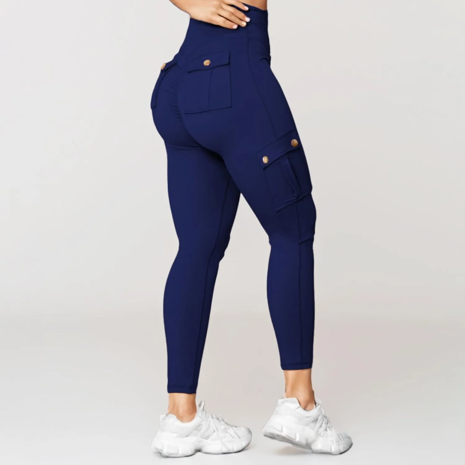 Tummy Leggings Sport Elastic Fitness Women Running Waist Yoga Pants Workout Pants Knee High Leggings for Women Yoga