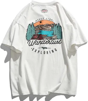 Vamtac Graphic Tee Mens Oversized Vintage T Shirts Harajuku Shirt Loose Streetwear Casual Summer Aesthetic Tees