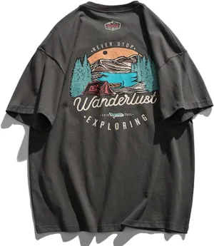 Vamtac Graphic Tee Mens Oversized Vintage T Shirts Harajuku Shirt Loose Streetwear Casual Summer Aesthetic Tees
