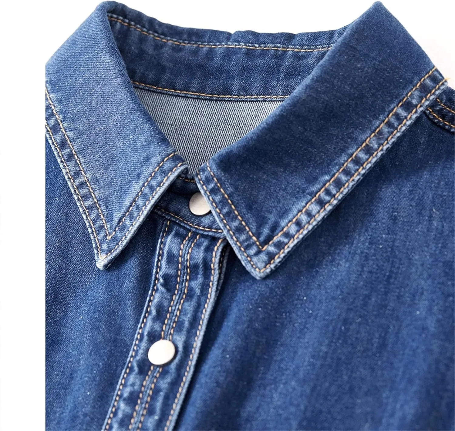 Vintage Streetwear Denim Shirt for Women 2025 Fashion Casual Lapel Short Sleeve Cotton Button Jean Outerwear