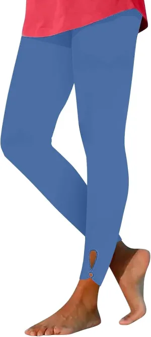 Winter Leggings for Women Stretchy Yoga Workout Causal Trendy Pants with Pockets Red Capri Leggings for Women